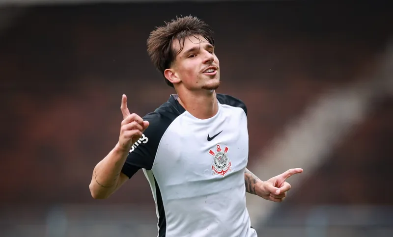 Lucca Caramico marca duas vezes e lidera artilharia do Corinthians Sub-17