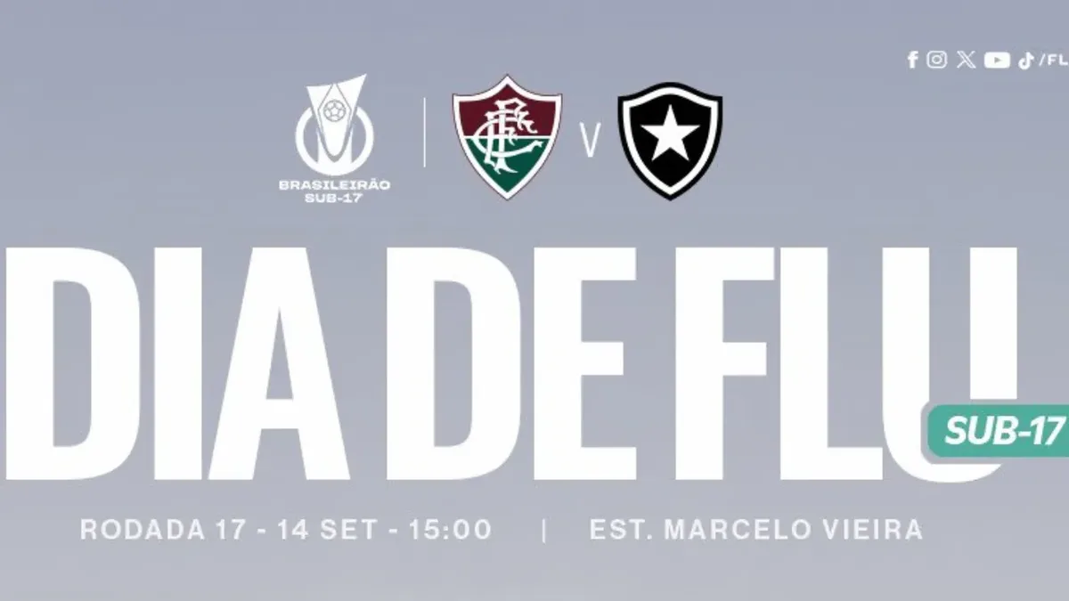 Fluminense e Botafogo se enfrentam pelo Brasileiro Sub-17 nesta quarta-feira