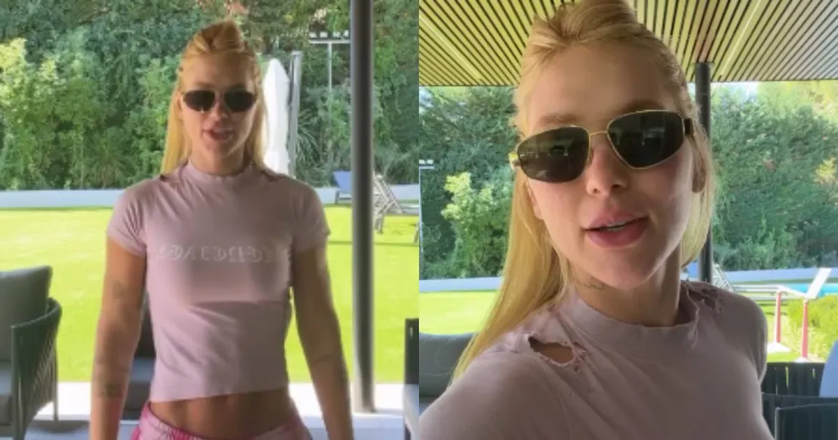Virginia Fonseca aparece com camiseta rasgada de grife espanhola