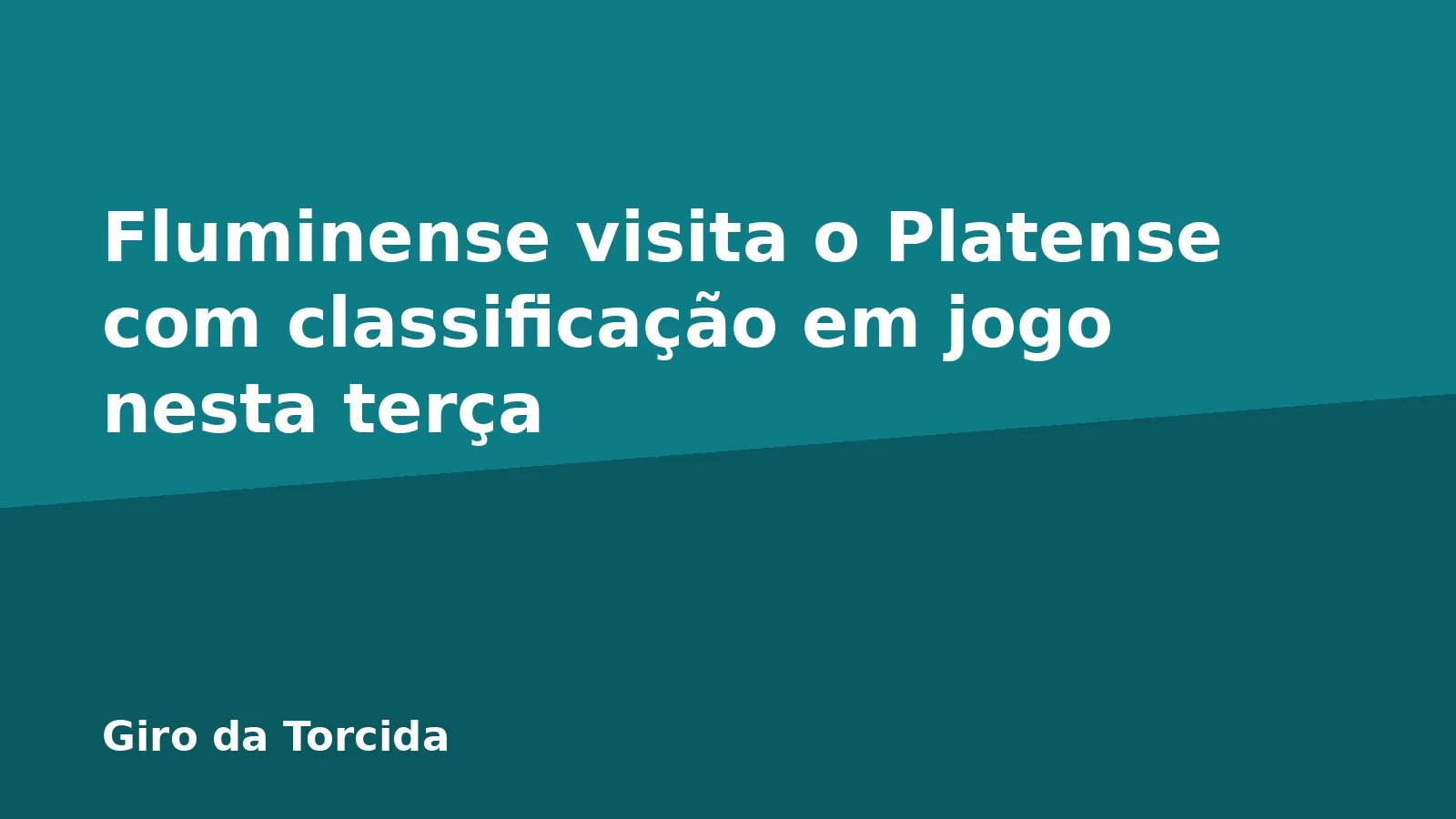 Fluminense visita o Platense com classificação em jogo nesta terça