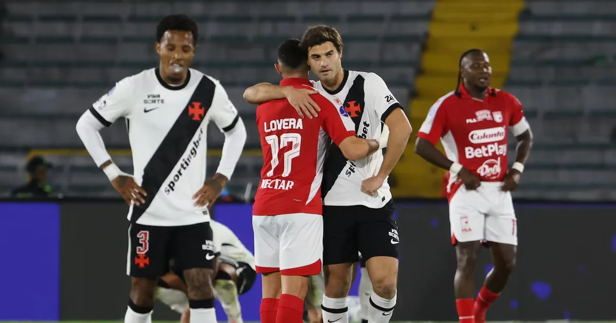 Léo Jardim segura pressão, e Vasco leva decisão aberta contra o Santa Fe