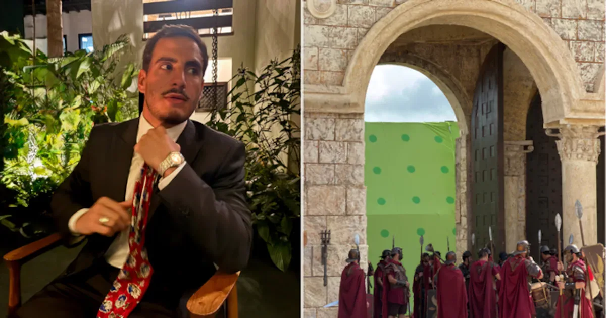Diogo Tarré revela bastidores de Ben-Hur em fotos nas redes sociais