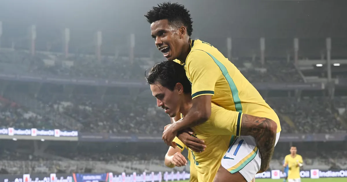 Brasil supera a Índia em Calcutá com mudanças de Ancelotti e dois gols de Samuel Lino