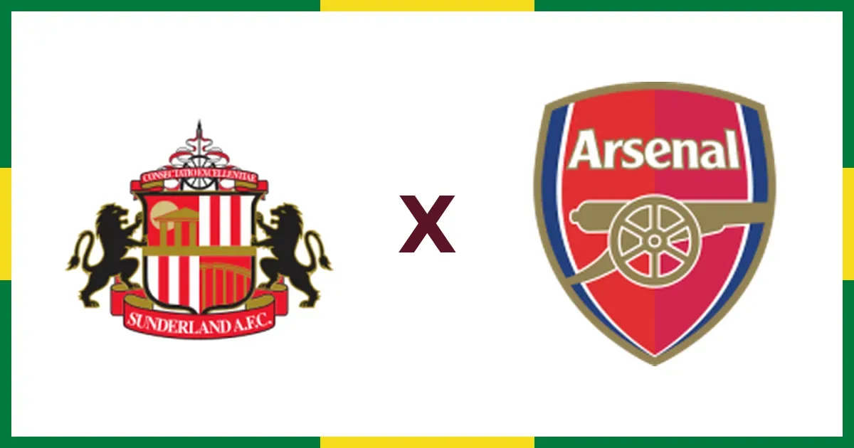 Sunderland recebe o Arsenal pela Premier League com transmissão na ESPN e Disney+