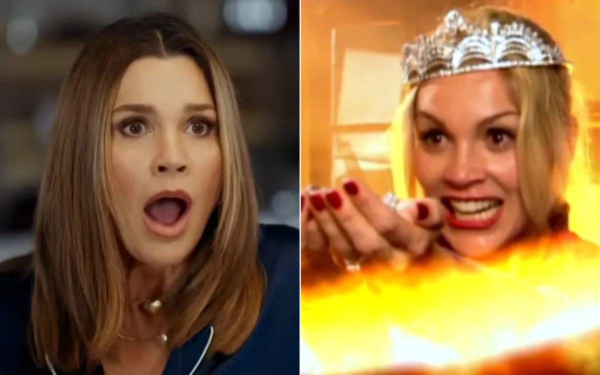 Fábia se aproxima de Ademir e beija o próprio diabo em Quem Ama Cuida