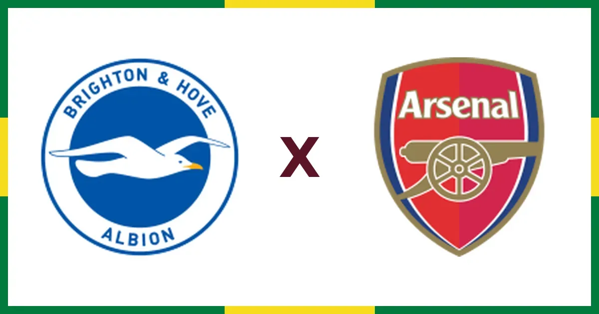 Brighton x Arsenal: plataformas, horário e escalações pelo Inglês
