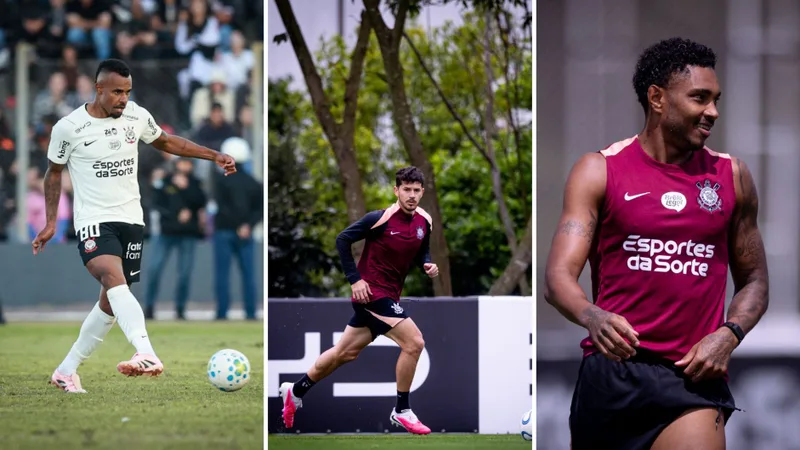Alex Santana, Hugo e Vitinho ainda não jogaram pelo Corinthians no semestre