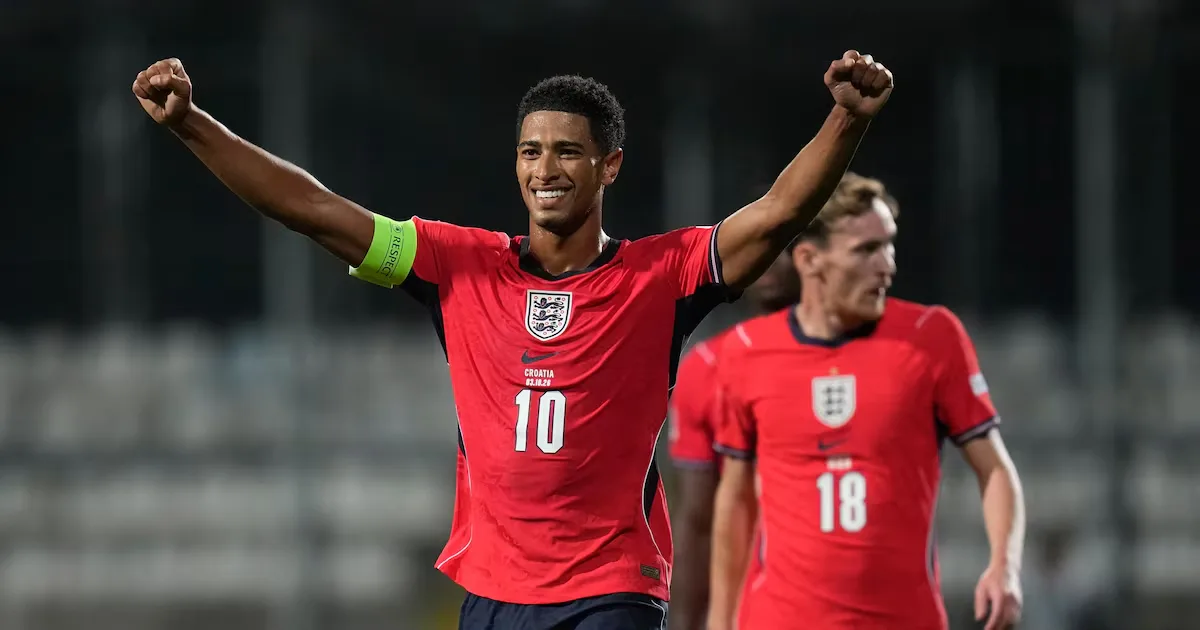 Bellingham participa de três gols, e Inglaterra passa pela Croácia na Liga das Nações