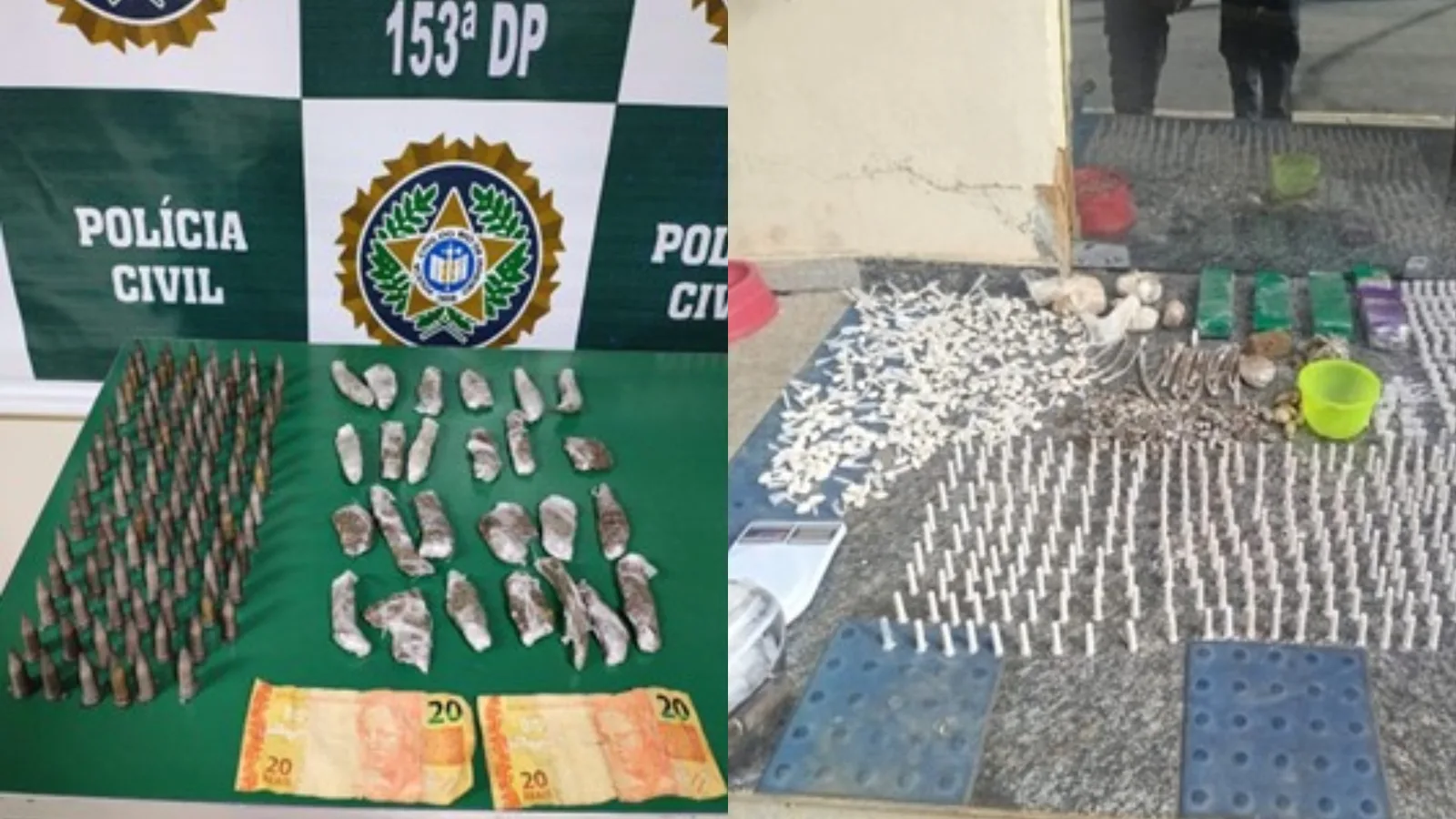 Operação da Polícia Civil prende quatro homens e apreende drogas em Cantagalo