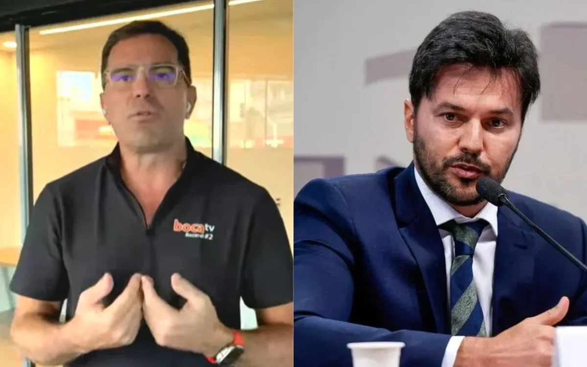 Rodrigo Bocardi é interrompido ao citar Fábio Faria e Banco Master na Band