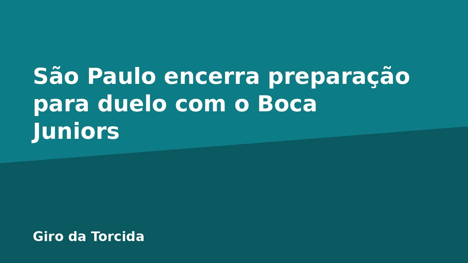 São Paulo encerra preparação para duelo com o Boca Juniors