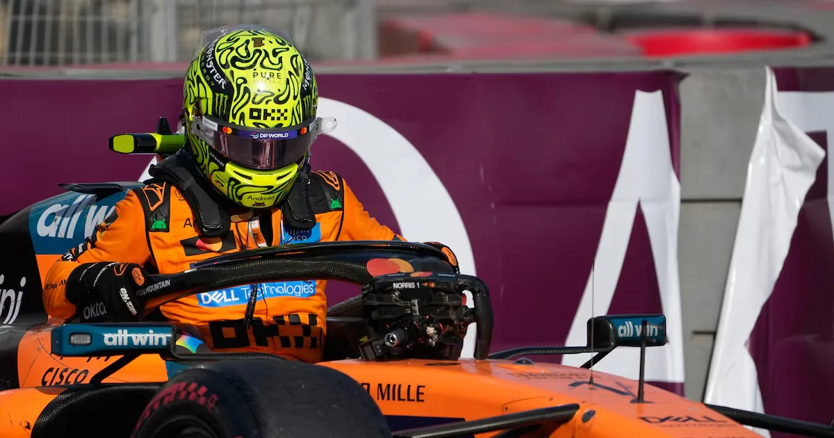 Norris abandona GP do Azerbaijão após batida e critica pilotos da F1