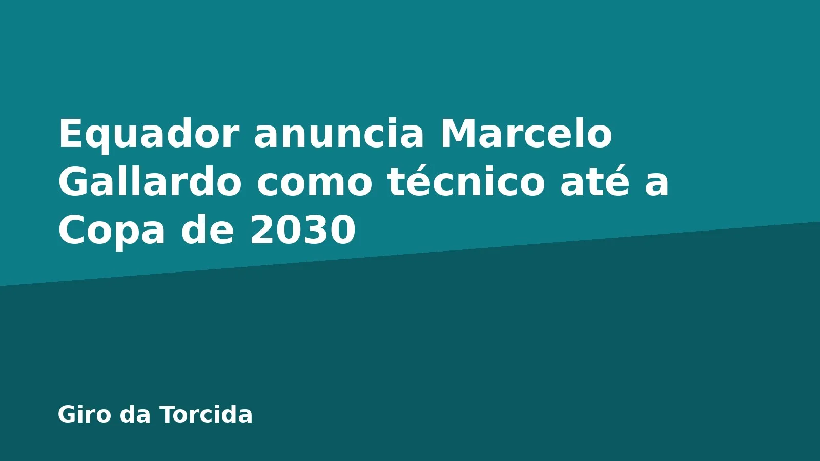 Equador anuncia Marcelo Gallardo como técnico até a Copa de 2030