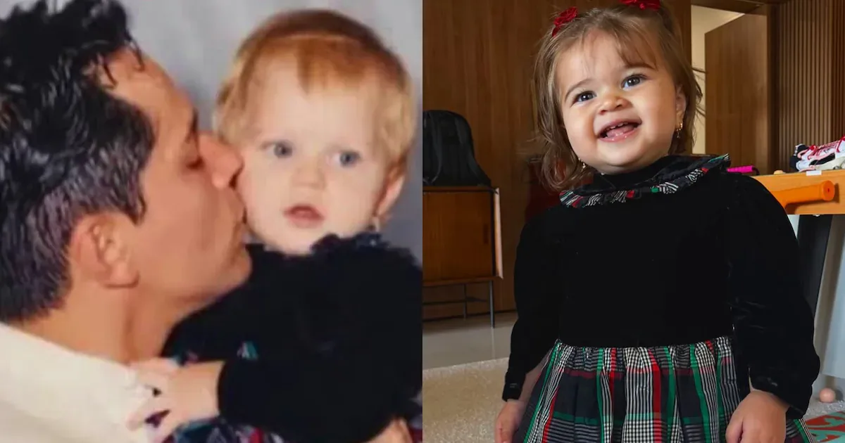 Lyandra Costa repete vestido usado por ela em foto com Leandro há 30 anos