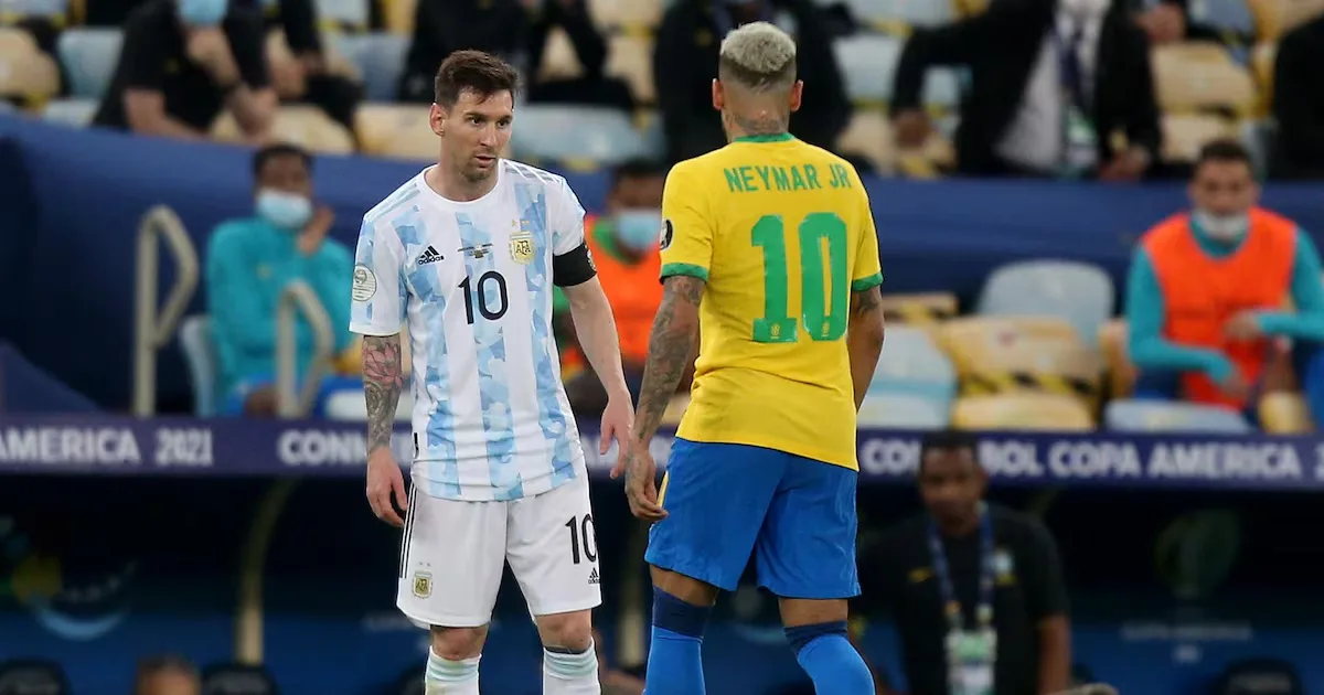 Neymar homenageia Messi antes da despedida pela seleção argentina