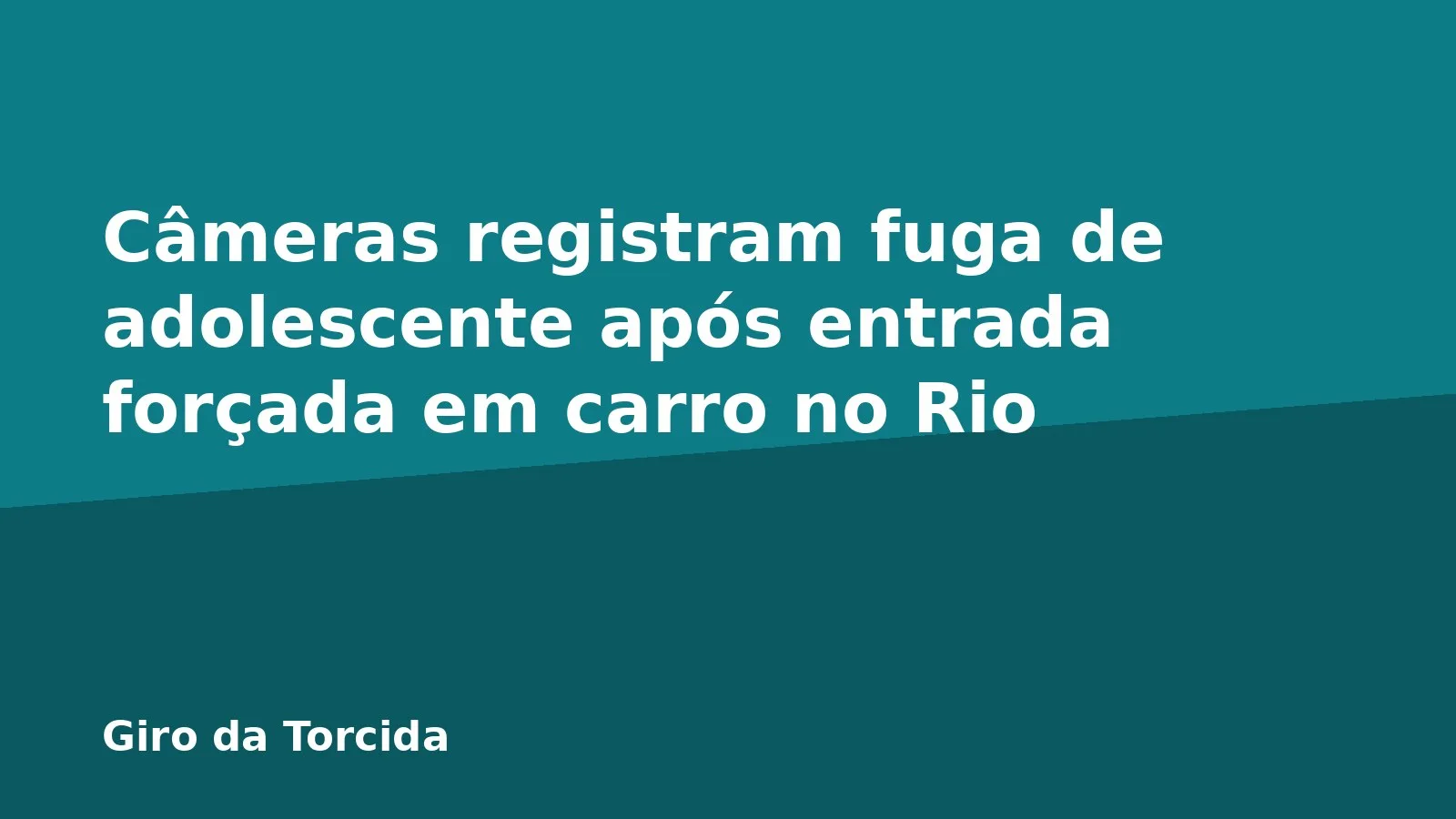 Câmeras registram fuga de adolescente após entrada forçada em carro no Rio