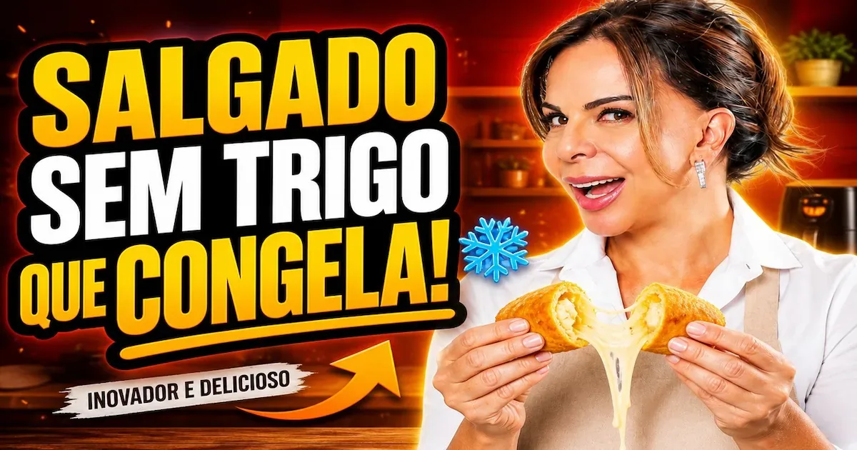 Salgado de batata e frango sem trigo leva muçarela e pode ir à Airfryer