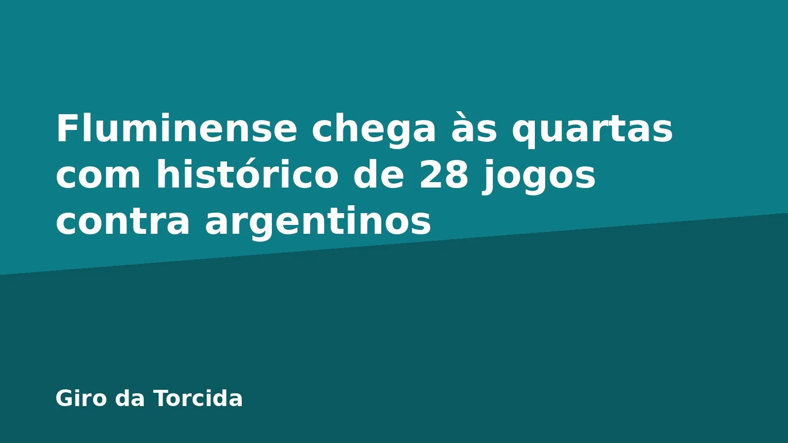 Fluminense chega às quartas com histórico de 28 jogos contra argentinos
