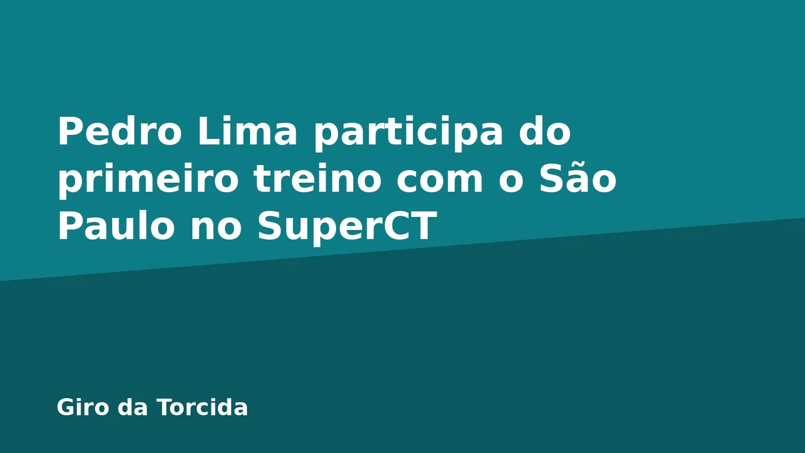 Pedro Lima participa do primeiro treino com o São Paulo no SuperCT