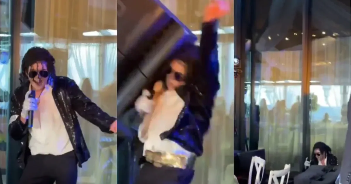 Cover de Michael Jackson é atingido por caixas de som durante show