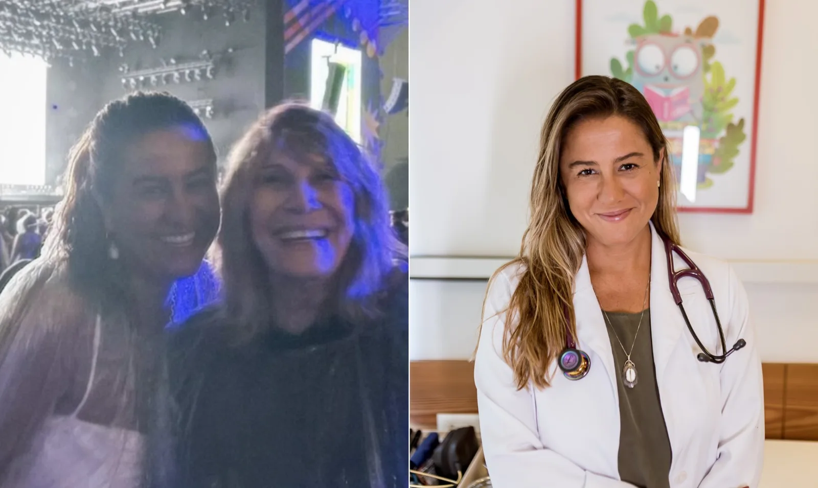 Filha médica de Renata Sorrah recebe conselhos da atriz após ficar gripada