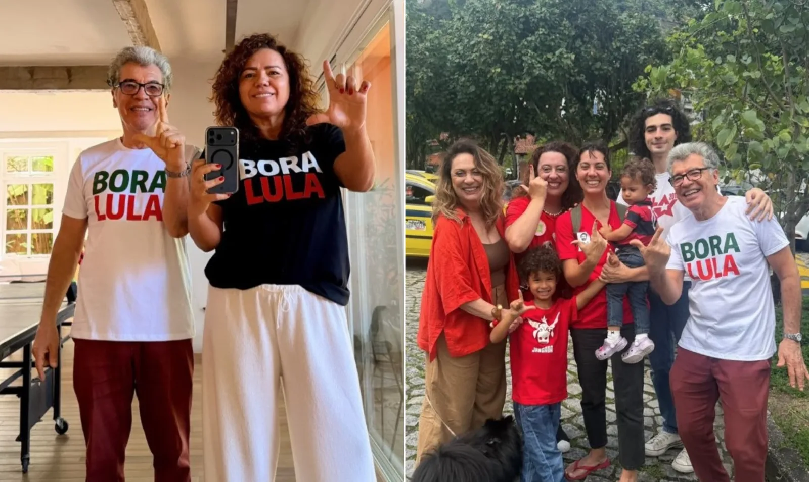 Paulo Betti registra encontro com a família durante votação