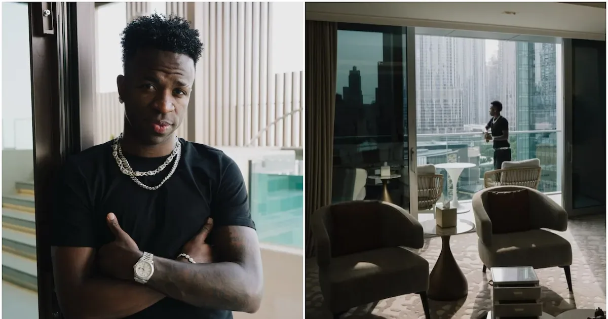Vini Jr. mostra viagem a Dubai e surpreende fãs com visual sem barba