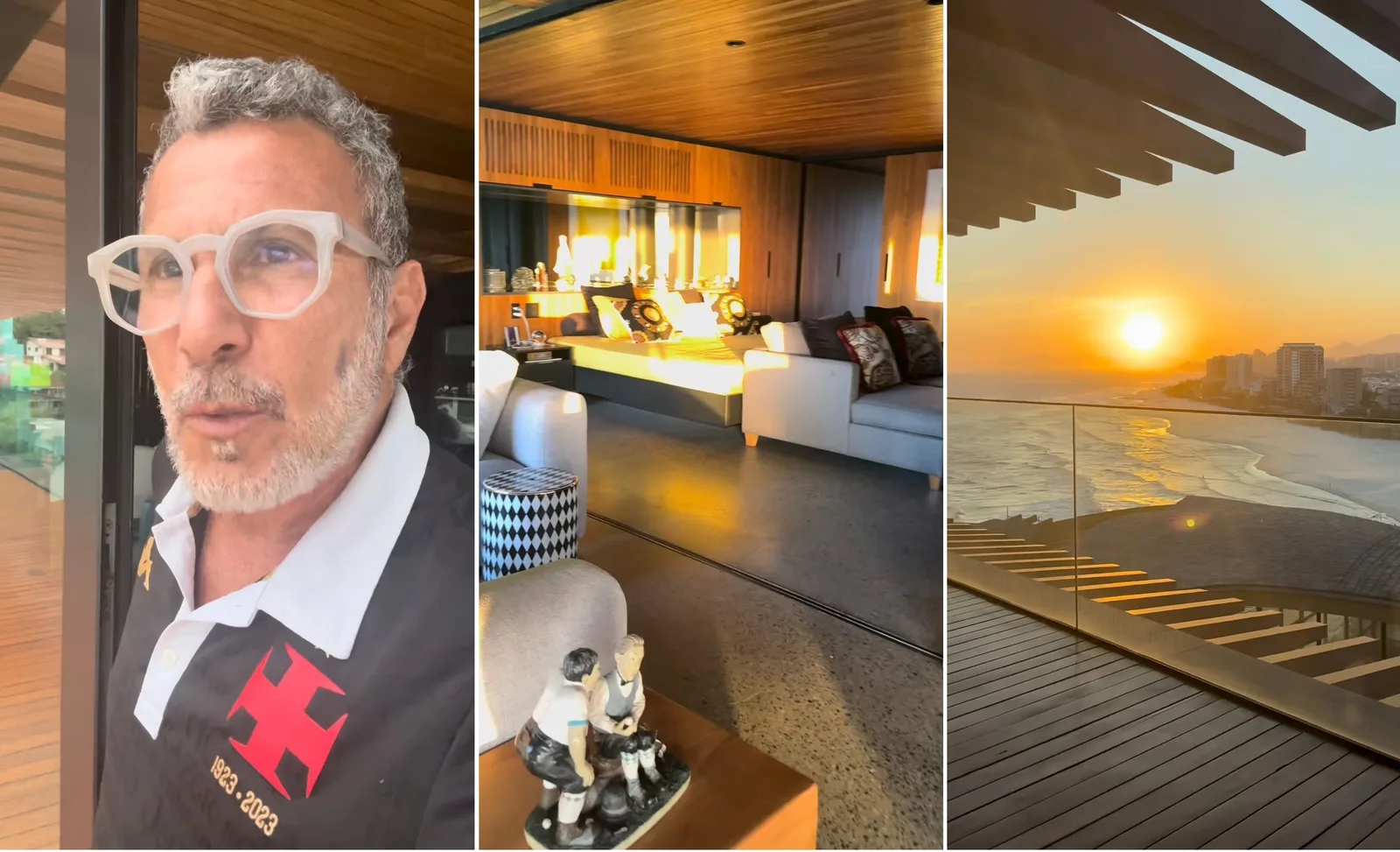Eri Johnson mostra casa onde vive sozinho no alto do Joá