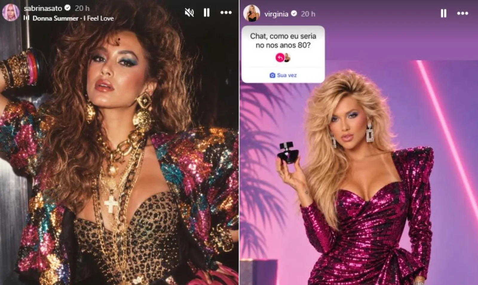 Famosos aderem à trend que recria fotos com estilo dos anos 1980