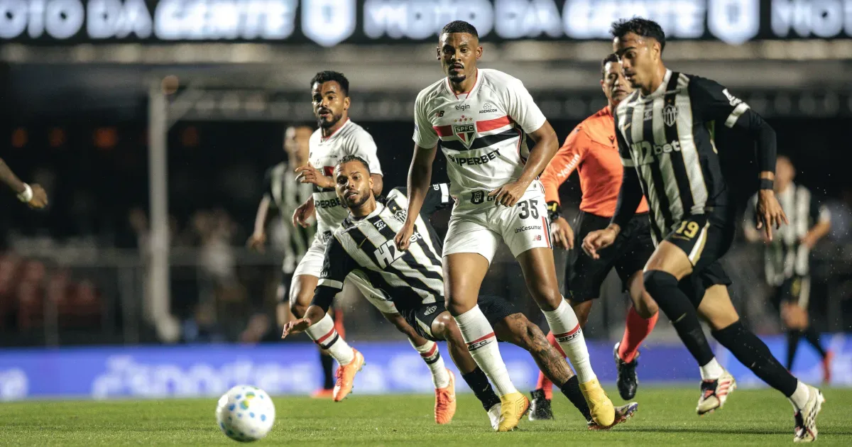 Atlético-MG perde sequência de 14 jogos invicto diante do São Paulo