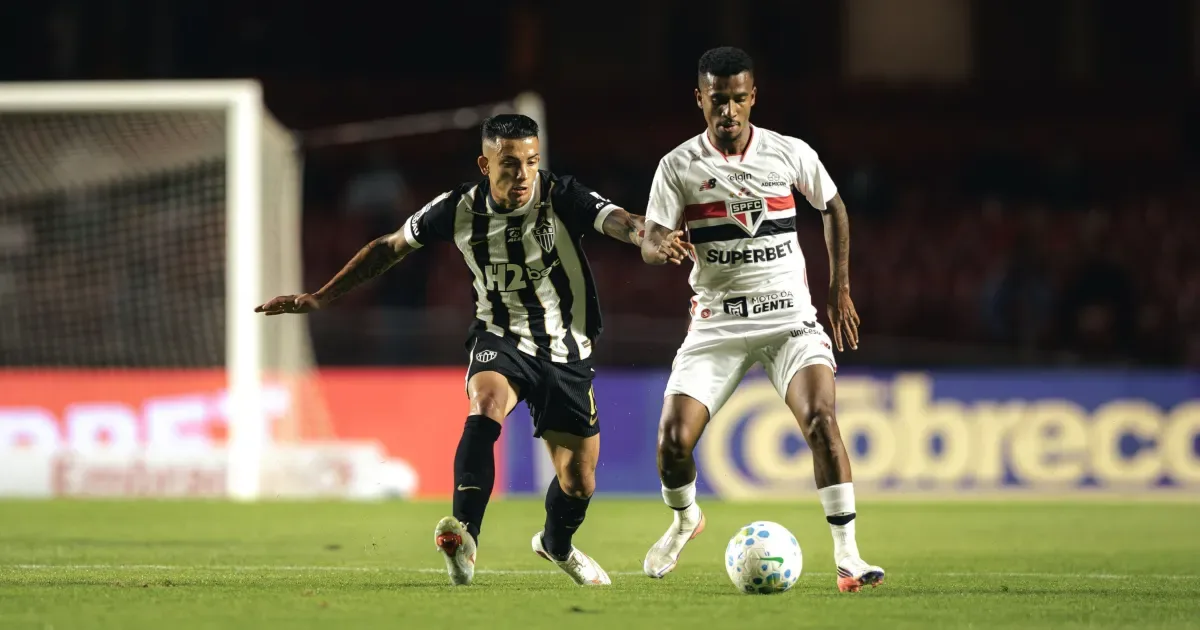 São Paulo marca duas vezes no fim e derruba sequência do Atlético-MG