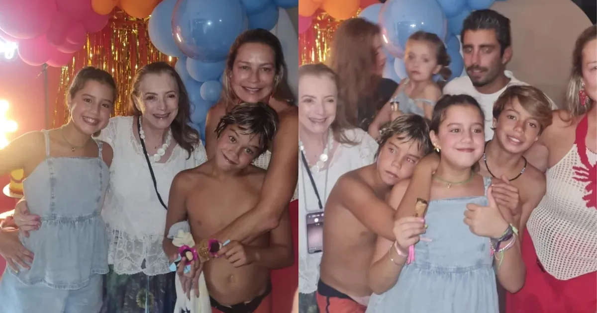 Luana Piovani, Pedro Scooby e Cíntia Dicker celebram aniversário dos filhos juntos