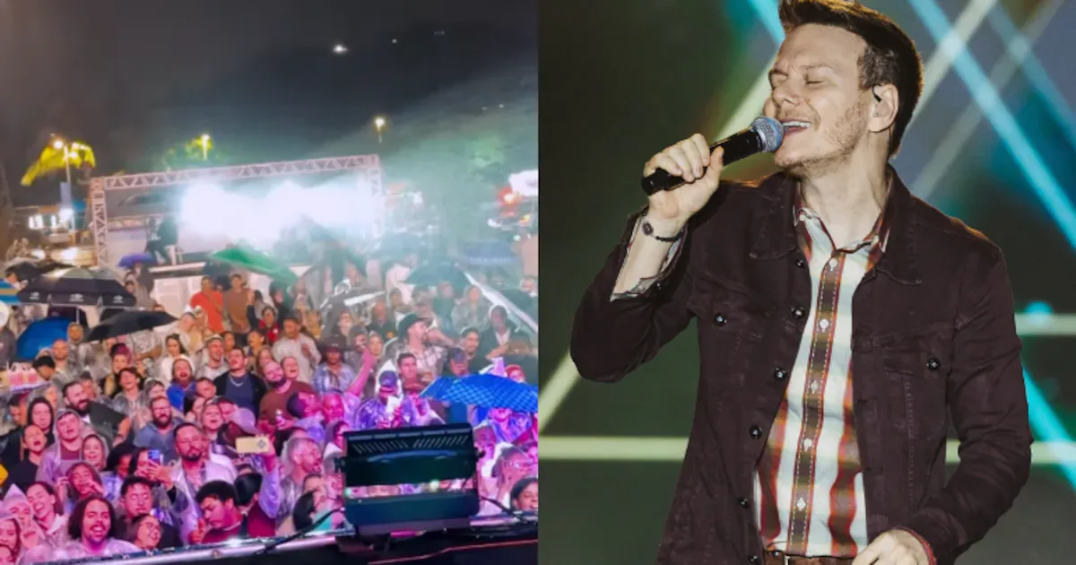 Michel Teló explica público reduzido em show durante chuva em Vitória