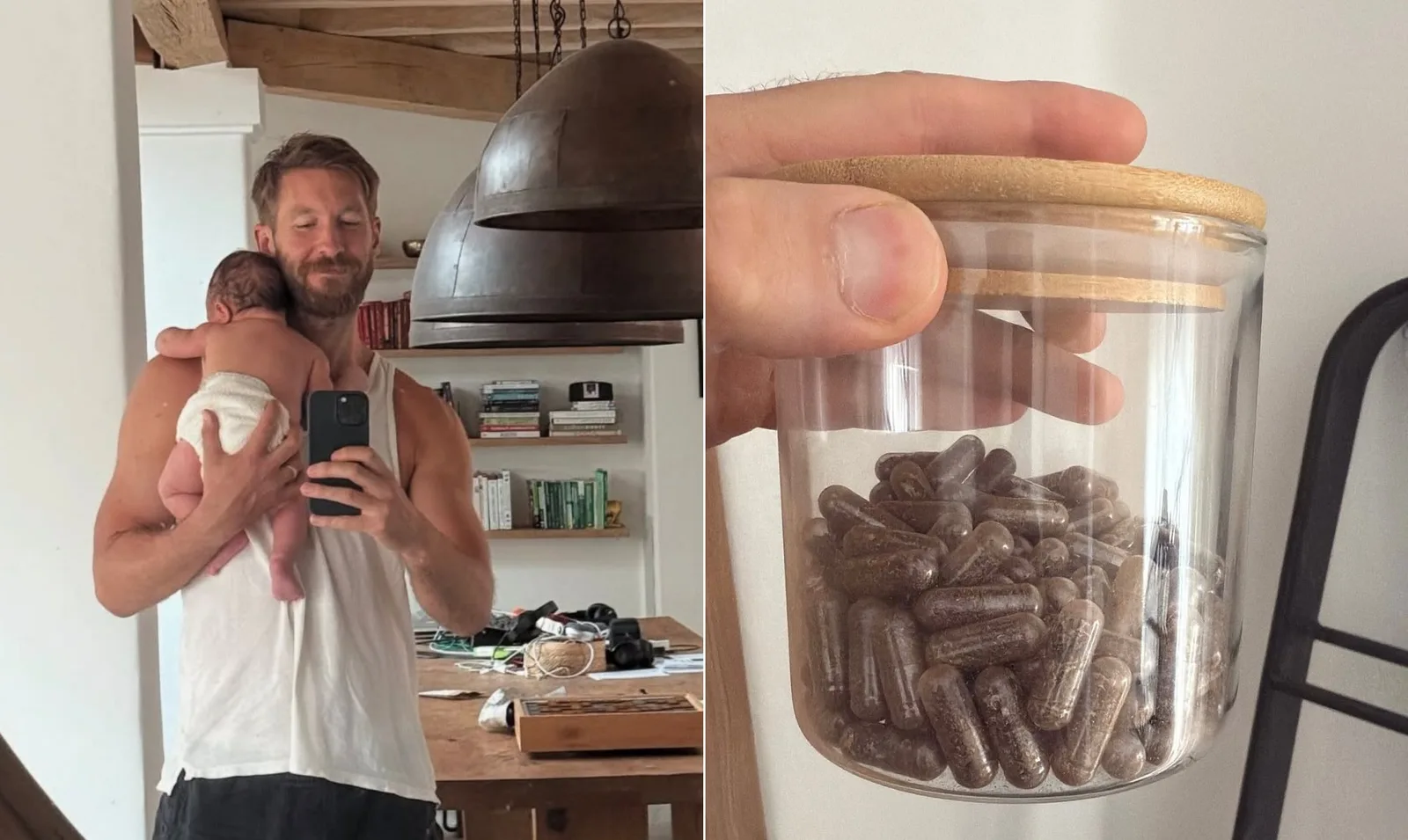 Calvin Harris já consumiu cápsulas feitas com a placenta da esposa