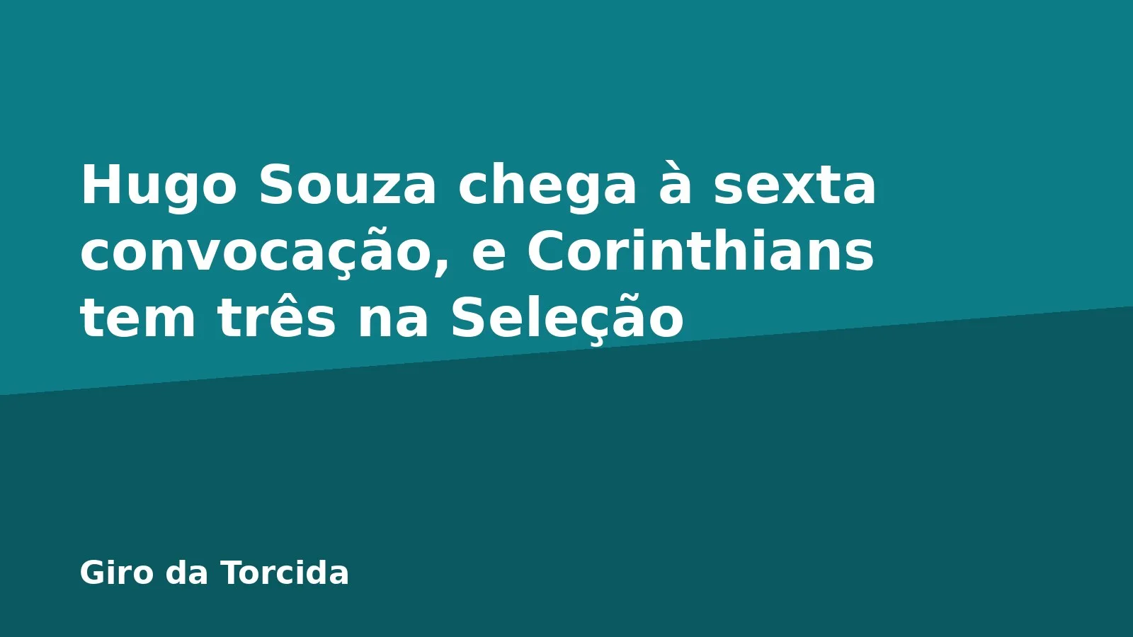 Hugo Souza chega à sexta convocação, e Corinthians tem três na Seleção
