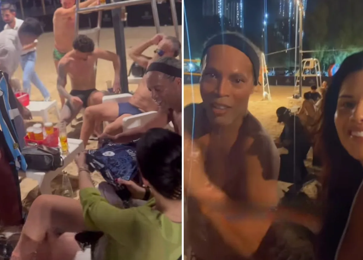 Ronaldinho Gaúcho aparece em Dubai ao lado da namorada Ingryd Guadagnin
