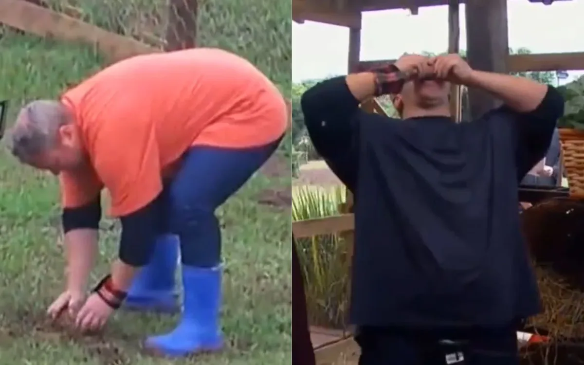 Sergio Hondjakoff causa repercussão ao manusear esterco e comer ovo cru em reality